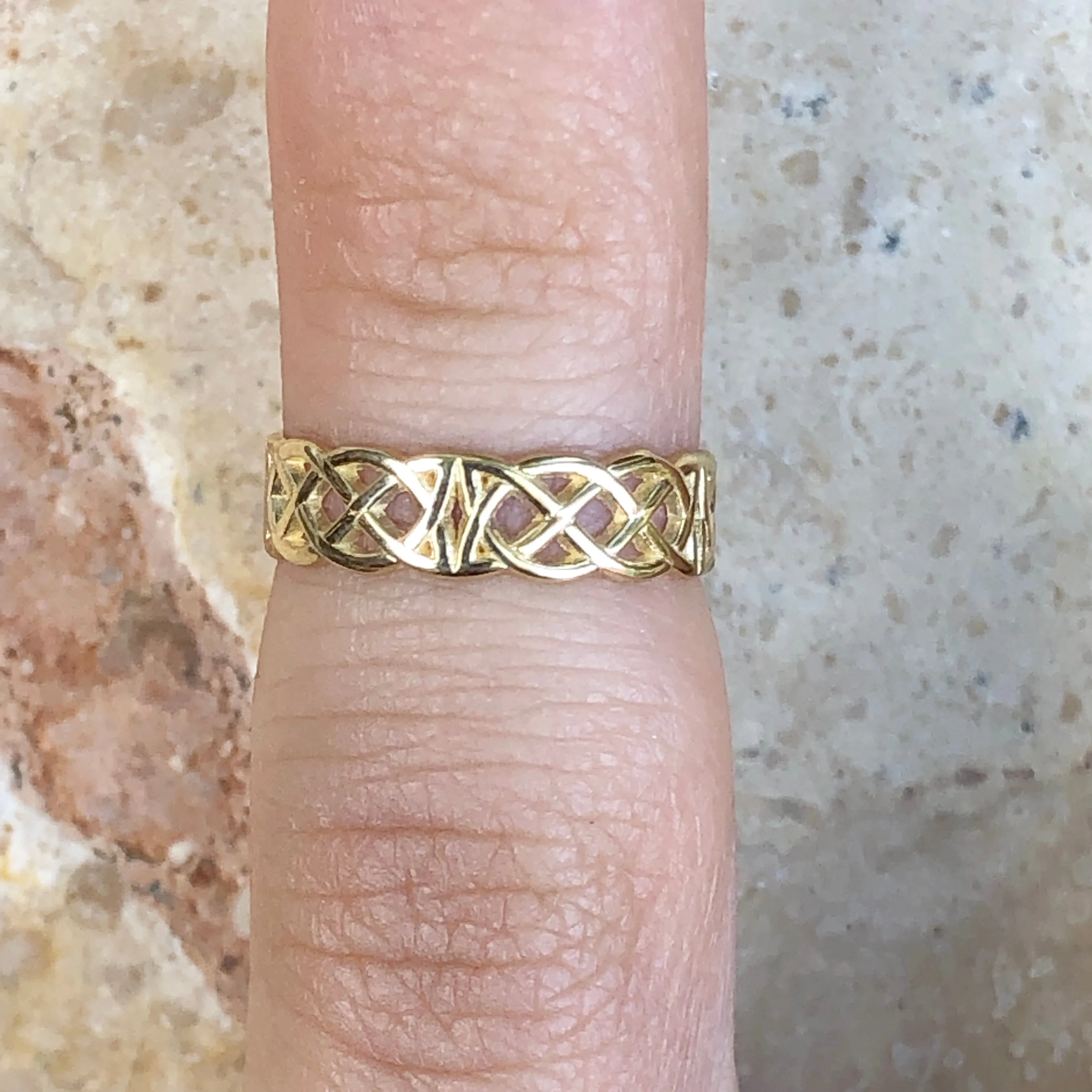 14KT Yellow Gold Celtic Weave Toe Ring